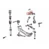 Lexus IS200 99-05, GS300 silentblocks reforzados brazos suspensión delanteros superiores