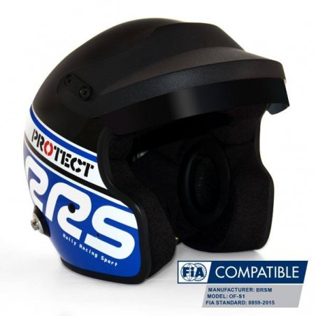 Casco automovilismo HANS Helmet Protect Open face RRS FIA 8859-2015 SNELL SA2020 - Blue