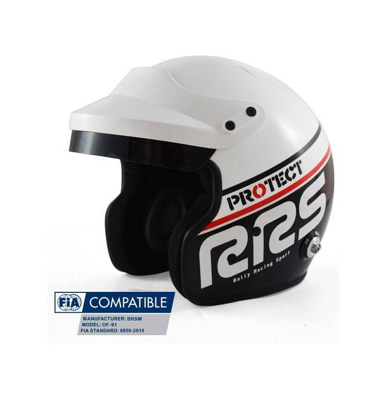 Casco automovilismo FIA HANS PROTECT JET RRS FIA 8859-2015/Snell Sa2020 Noir