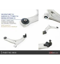 Set brazos suspensión delanteros Hardrace Audi A3 8V y 8Y, TT 8S , VW Golf 7 y 8 con rótulas uniball