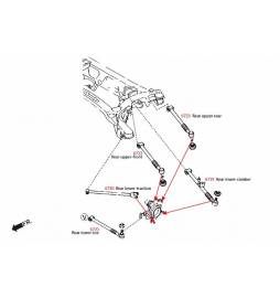 Set Trailing arm eje trasero tirantes arrastre  con rótulas uniball Hardrace Mazda RX8