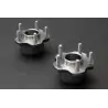 Kit 2 bujes delanteros reforzados Hardrace Nissan 200 SX S13, conversión de 4 a 5 tornillos 5x114.3 (incluyen cojinetes)