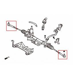 Set tie rod ends rótulas direccion eje delantero Hardrace Subaru Impreza all MK1/2/3/4 & BRZ & Toyota GT86, XV, Levorg