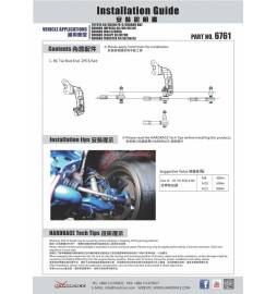 Set tie rod ends rótulas direccion eje delantero Hardrace Subaru Impreza all MK1/2/3/4 & BRZ & Toyota GT86, XV, Levorg