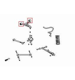 Bushings basculantes superiores eje trasero con juntas uniball Hardrace Toyota Supra MK4 JZA80 92-02