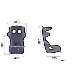 Asiento deportivo baket OMP de carbono preimpregnado HTE-R CARBON XL FIA