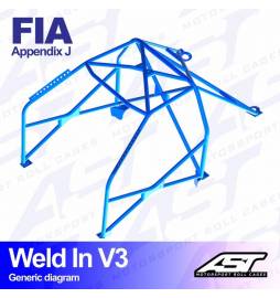 Audi S1 Quattro Barras antivuelco FIA AST Rollcages Motorsport type WELD IN 8 points variante V3 AST Roll Cages - 2
