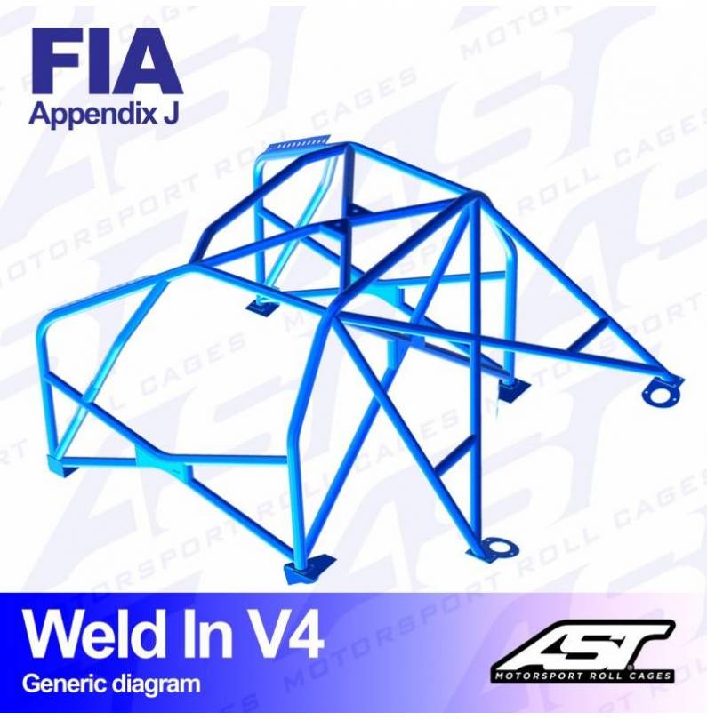 Audi S1 Quattro Barras antivuelco 6 puntos FIA AST Rollcages Motorsport type WELD IN 8 points variante V4 Audi S1 Quattro Barras antivuelco 6 puntos FIA AST Rollcages Motorsport type WELD IN 8 points variante V4