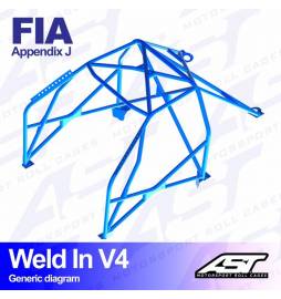 Audi S1 Quattro Barras antivuelco FIA AST Rollcages Motorsport type WELD IN 8 points variante V4 AST Roll Cages - 2