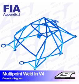 Audi S1 Quattro Barras antivuelco Motorsport FIA Multipoint WELD IN 10 points AST Rollcages variante V4 AST Roll Cages - 2