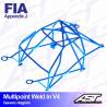 Audi S1 Quattro Barras antivuelco Motorsport FIA Multipoint WELD IN 10 points AST Rollcages variante V4 AST Roll Cages - 2