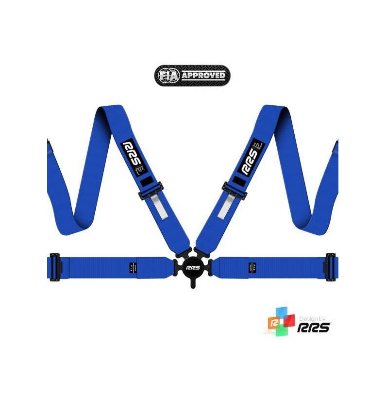 Cinturón arnés homologado FIA de 4 puntos RRS EVO 4 color azul