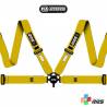 2 X Cinturones arneses homologado FIA de 4 puntos RRS EVO 4 color amarillo (ESPECIAL POR ENCARGO)