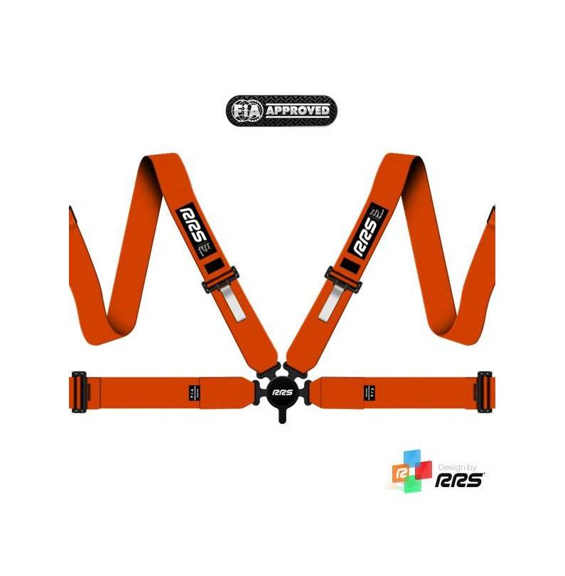 Cinturón Arnés homologado FIA de 4 puntos RRS EVO 4 color naranja (ESPECIAL POR ENCARGO) Cinturón Arnés homologado FIA de 4 puntos RRS EVO 4 color naranja (ESPECIAL POR ENCARGO)