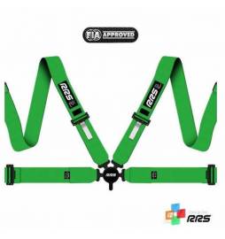 Cinturón Arnés homologado FIA de 4 puntos RRS EVO 4 color verde (ESPECIAL POR ENCARGO)