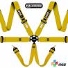 Cinturón Arnés homologado FIA de 6 puntos RRS EVO 6 color Amarillo (ESPECIAL POR ENCARGO)