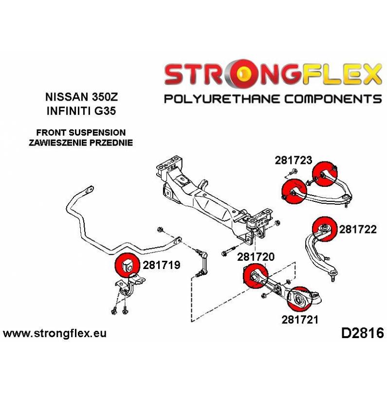 Audi A3 03-13 8P | Golf V / VI (GTI & R32) | Leon 05-12 | Scirocco III 08- | Strongflex 226167B: Front suspension bush kit Audi A3 03-13 8P | Golf V / VI (GTI & R32) | Leon 05-12 | Scirocco III 08- | Strongflex 226167B: Front suspension bush kit