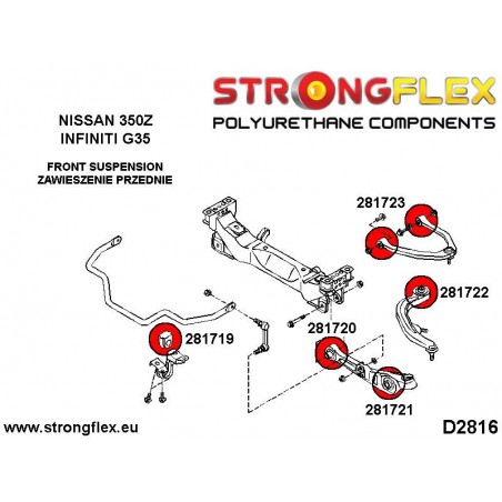 Audi A3 03-13 8P | Golf V / VI (GTI & R32) | Leon 05-12 | Scirocco III 08- | Strongflex 226167B: Front suspension bush kit