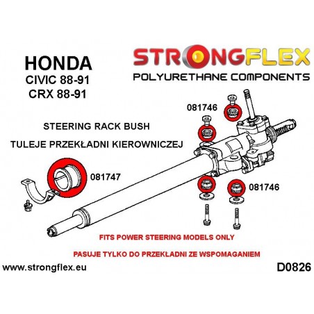 Audi A3 03-13 8P | Golf V / VI (GTI & R32) | Leon 05-12 | Scirocco III 08- | Strongflex 226168A: Rear suspension bush kit SPORT