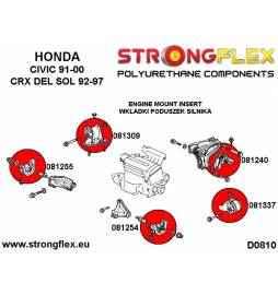 Audi A3 S3 8P TT 8J, Golf V/VI (GTI/R32) Leon 1P , Scirocco III , Tiguan I, Strongflex 226167A: Front suspension bush kit SPORT 