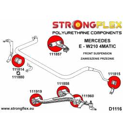 Audi A6 C6 04-11 Quattro & All road , RS6 C6 04-11 | Strongflex 026212A: Rear suspension bush kit SPORT Strongflex - 2