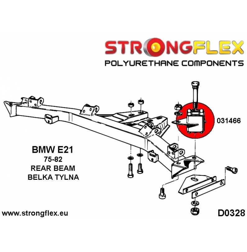 Audi Golf IV R32 | Leon 2WD 99-05 | Leon 4x4 99-05 | S3 99-03 | TT 8N Strongflex 226086A: Front suspension bush kit SPORT