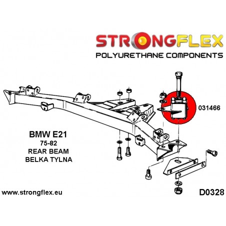 Audi Golf IV R32 | Leon 2WD 99-05 | Leon 4x4 99-05 | S3 99-03 | TT 8N Strongflex 226086A: Front suspension bush kit SPORT
