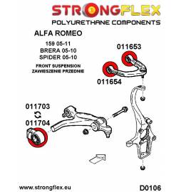 Audi Golf IV R32 | Leon 2WD 99-05 S3 99-03 | TT 8N FWD y Quattro | Strongflex 226086A: Front suspension bush kit SPORT Strongfle