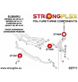 Audi A6 C6 04-11 FWD | A6 C6 04-11 Quattro & All road | RS6 C6 04-11 | Strongflex 026211B: Front suspension bush kit Strongflex 