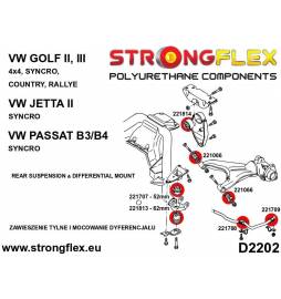 BMW E32 86-94 | E34 88-97 |  Strongflex 036171A: Front suspension bush kit SPORT Strongflex - 2