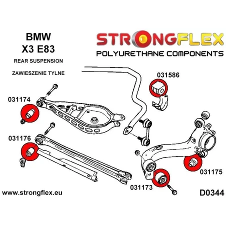 BMW E30 82-91 |  Strongflex 036103A: Full suspension bush kit SPORT