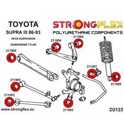 BMW E36 Compact |  Strongflex 036108A: Full suspension bush kit SPORT Strongflex - 4