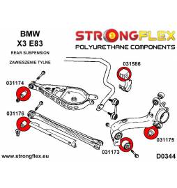 BMW M1 E82 Coupé M3 E90/E92/E93 Coupé  Strongflex 036230A: Full suspension bush kit Strongflex - 2