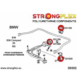 BMW M1 E82 Coupé M3 E90/E92/E93 Coupé  Strongflex 036230A: Full suspension bush kit Strongflex - 4