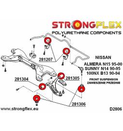 BMW E46 All models E85 02-08 | E86 02-08 | X3 E83 03-10 | Z4 E89 | Z4 M E85/E86 | Strongflex 036119B: Rear beam mounting bushes 