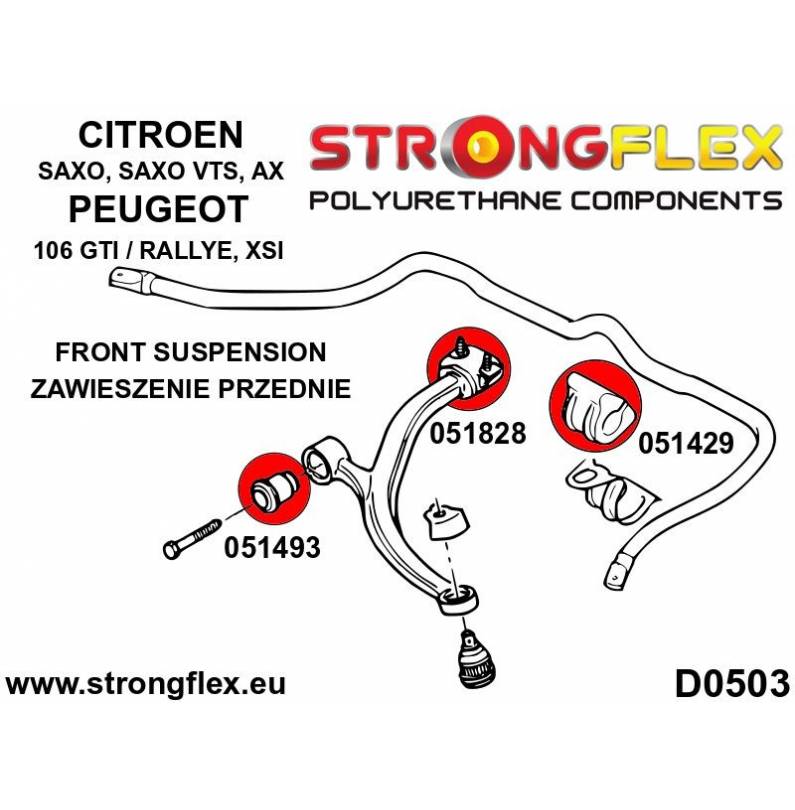 BMW E36 | E36 M3 | Strongflex 036105A: Full suspension bush kit SPORT BMW E36 | E36 M3 | Strongflex 036105A: Full suspension bush kit SPORT