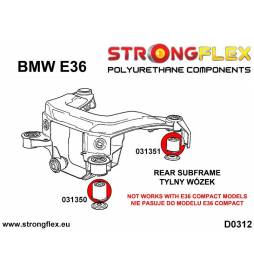 BMW E36 E36 M3  Strongflex 036105A: Full suspension bush kit Strongflex - 7