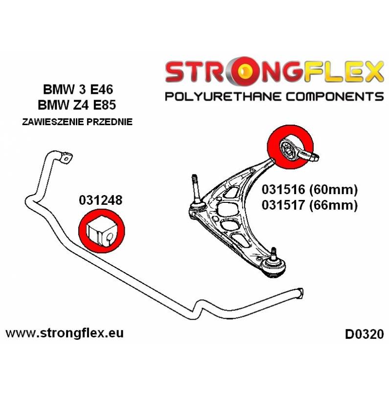 BMW E32 86-94 | E34 88-97 |  Strongflex 036173A: Full suspension bush kit SPORT