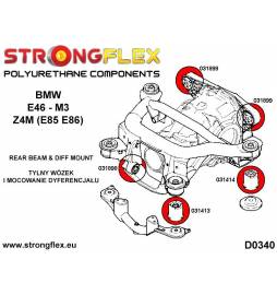 BMW E8X | E9X 4x4 05-11 | F20 F21 11- | F22 F23 | F30 F31 F34 | F32 F33 F36 | Strongflex 036241A: Rear subframe bush kit SPORT