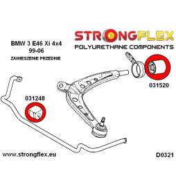 BMW E8X | E9X 4x4 05-11 | F20 F21 11- | F22 F23 | F30 F31 F34 | F32 F33 F36 | Strongflex 036241B: Rear subframe bush kit