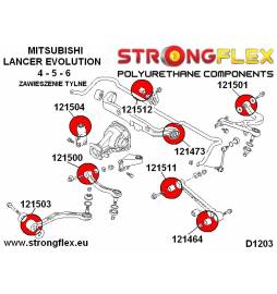 BMW E8X 04-11 | E9X 05-11 | E9X xi 4x4 05-11 | Strongflex 036242A: Rear suspension bush kit SPORT Strongflex - 2