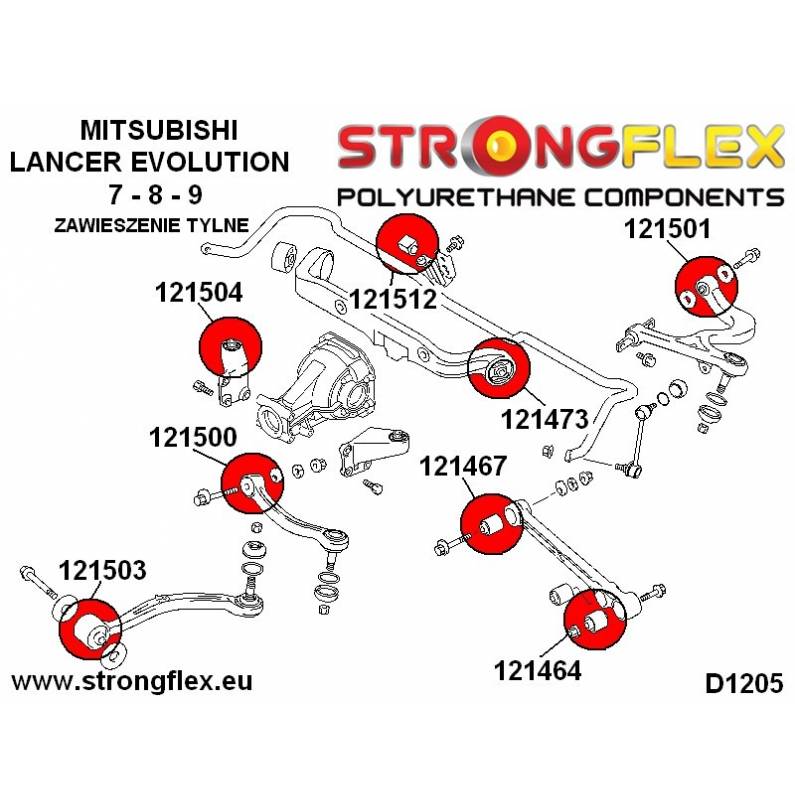BMW M1 E82 Coupe | M3 E90/E92/E93 | Strongflex 036243A: Rear suspension bush kit SPORT BMW M1 E82 Coupe | M3 E90/E92/E93 | Strongflex 036243A: Rear suspension bush kit SPORT