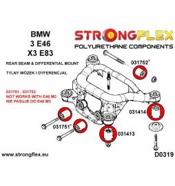BMW E46 E46 Compact E46 XI XD  Strongflex 036206A: Suspension bush kit Strongflex - 4