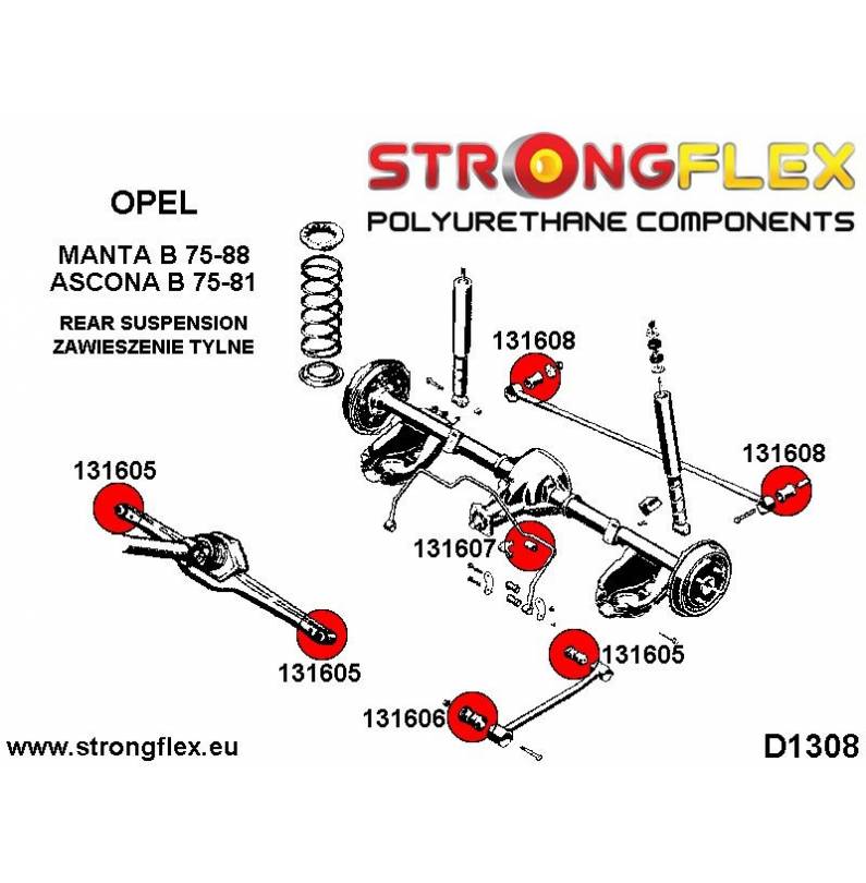 BMW X3 E83 03-10 |  Strongflex 036246A: Suspension bush kit SPORT