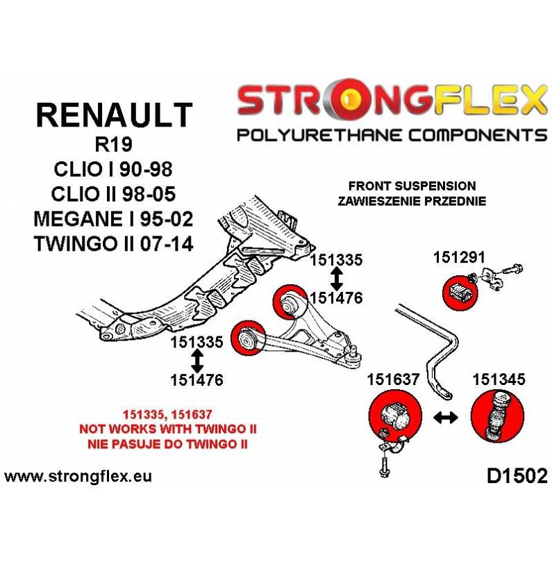 BMW X3 E83 03-10 |  Strongflex 036246B: Suspension bush kit