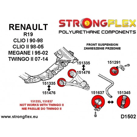 BMW X3 E83 03-10 |  Strongflex 036246B: Suspension bush kit