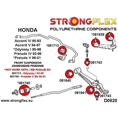 BMW E60 Sedan 03-10 xi xd | E61 Touring 03-10 xi xd |  Strongflex 036249A: Suspension bush kit SPORT