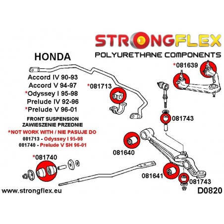 BMW E90 E91 E92 xi 4x4 05-11 |  Strongflex 036216A: Suspension bush kit SPORT