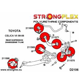 Honda S2000 AP2 04-09 |  Strongflex 086152A: Rear suspension bush kit SPORT AP2 Strongflex - 2