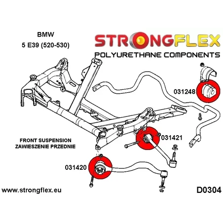 Honda S2000 AP2 04-09 |  Strongflex 086152B: Rear suspension bush kit AP2